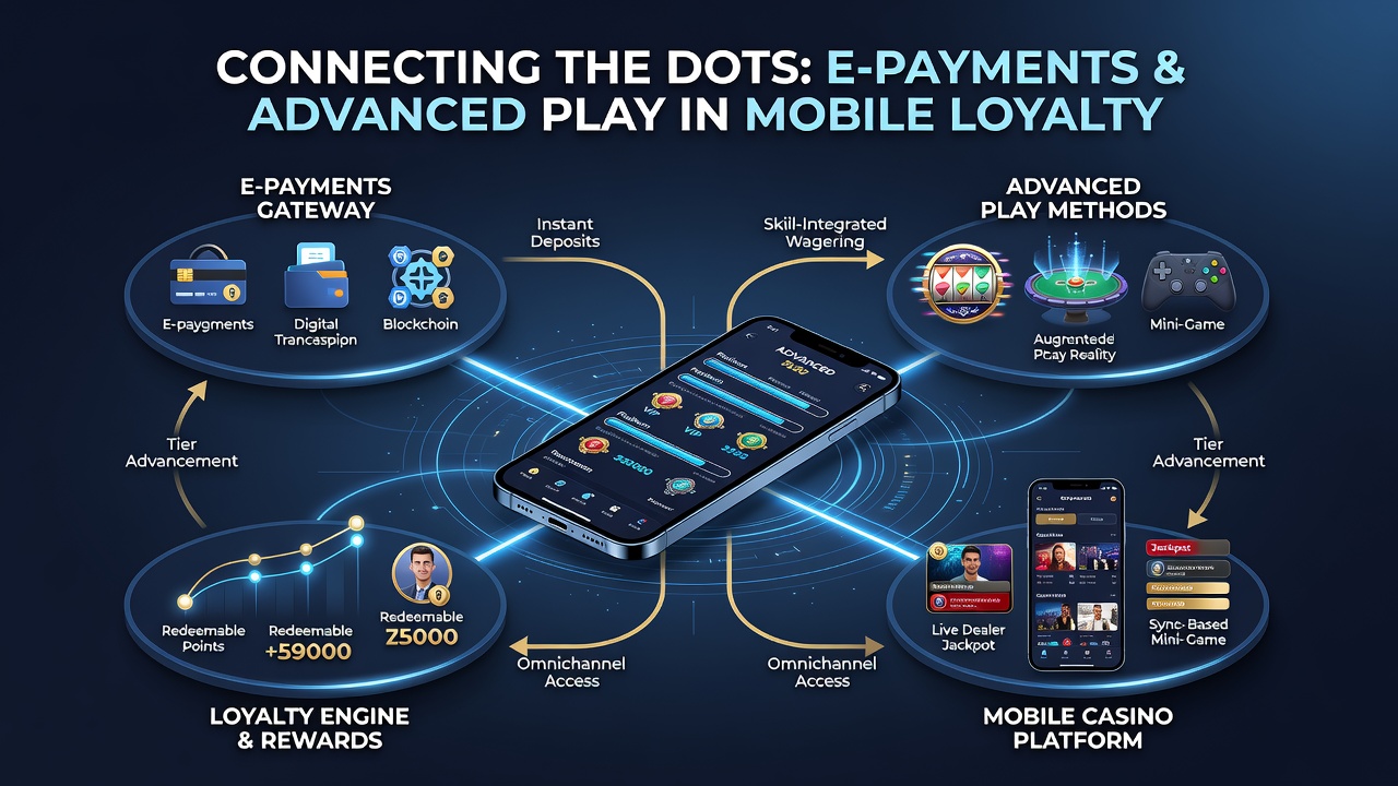 Smartphone screen displaying loyalty points accumulation alongside tournament play options