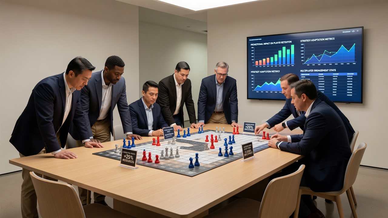 Close-up view of strategy charts overlaid on a live multiplayer table simulation with bonus indicators active