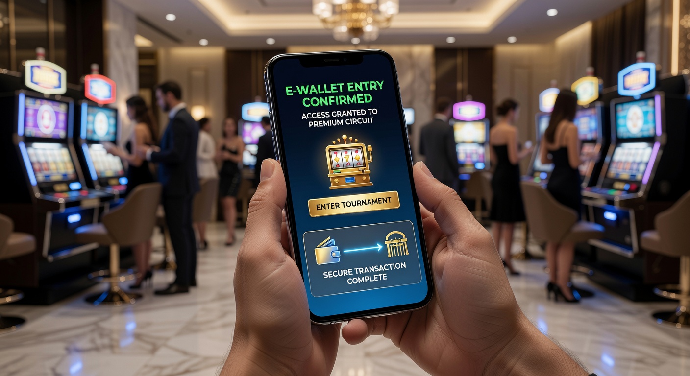 Close-up of tablet screen showing real-time slot tournament leaderboard alongside e-wallet balance and entry confirmation